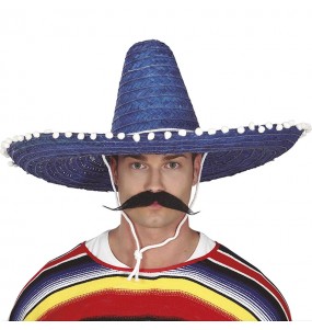 Chapeau mexicain bleu pour compléter vos costumes