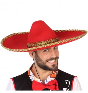 Chapeau Mariachi mexicain rouge