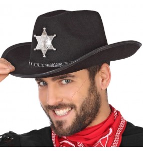 Chapeau de cow-boy noir pour compléter vos costumes
