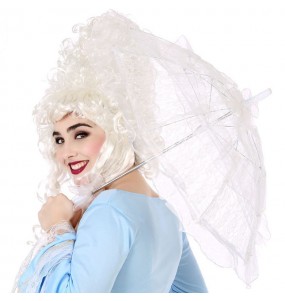 Parasol en dentelle blanche pour compléter vos costumes