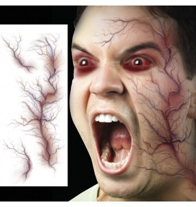 Tatouage visage veines pour compléter vos costumes térrifiants