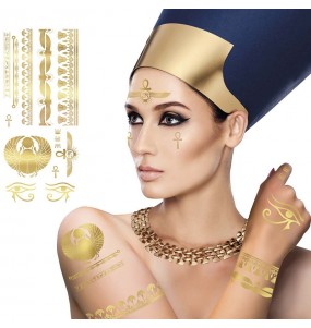 Tatouage égyptien doré pour compléter vos costumes