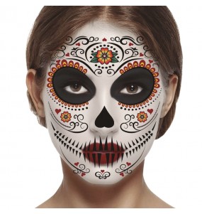 Tatouage du visage de Catrina pour compléter vos costumes térrifiants