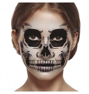 Tatouage du visage d\'un squelette pour compléter vos costumes térrifiants