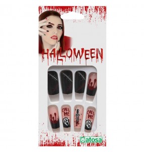 Faux ongles d'Halloween du film Scream pour compléter vos costumes térrifiants