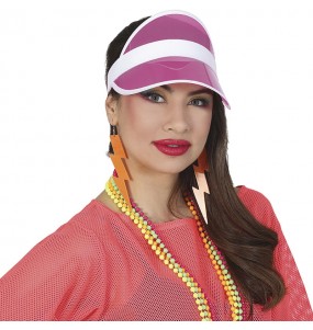 Casquette visière rétro rose