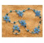 Collier et Bracelet Hawaïen Luxe Bleu