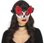 Masque Catrina avec fleurs