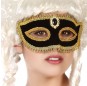 Masque noir avec bordure doré pour compléter vos costumes