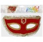 Masque rouge avec bordure dorée pour compléter vos costumes