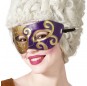 Masque vénitien or-violet pour compléter vos costumes