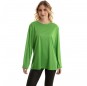 T-shirt vert femme à manches longues