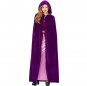Cape médiévale violette avec capuchon pour compléter vos costumes