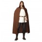 Cape médiévale à capuche de couleur marron pour compléter vos costumes