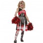 Costume Cheerleader zombie avec pompons fille