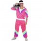 Costume Survêtement rétro rose homme