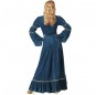 Costume Vierge médiévale bleu femme