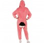 Déguisement Flamant Rose Kigurumi adulte dos