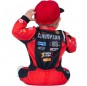 Disfraz de Piloto de Carreras para bebé Espalda
