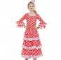 Déguisement Flamenco rouge à pois blancs fille