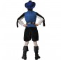 Disfraz de Mosquetero medieval azul para niño Espalda