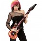 Guitare gonflable Rock Star avec flammes pour compléter vos costumes
