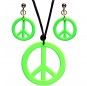 Kit d\'accessoires hippie vert fluo pour compléter vos costumes