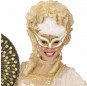 Masque blanc avec garniture de plumes pour compléter vos costumes