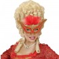 Masque rouge avec garniture de plumes pour compléter vos costumes