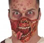 Demi-masque squelette sanglant en latex pour compléter vos costumes térrifiants