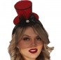 Mini-chapeau rouge brillant avec chapeau rouge brillant et voilette pour compléter vos costumes