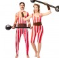 Costumes Hommes forts de cirque rayés pour se déguiser à duo