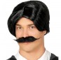 Perruque Gomez Addams avec moustache