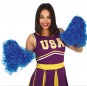 Pompons de cheerleader bleus pour compléter vos costumes