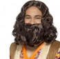 Ensemble perruque et barbe hippie