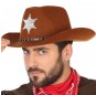 Chapeau de cow-boy Far West marron pour compléter vos costumes