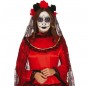 Voile Catrina avec fleurs pour compléter vos costumes térrifiants