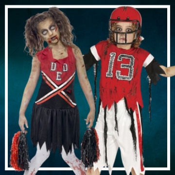 Déguisement zombie pompom girl fille Halloween - DeguiseToi