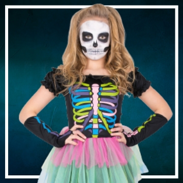 Achetez en ligne les costumes filles pour devenir Catrina