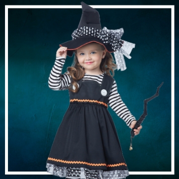 Costume sorcier noir et bleu enfant