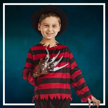 Achetez en ligne les déguisements Halloween de Freddy Krueger taille enfant