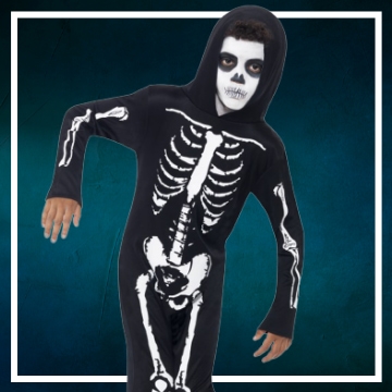 Achetez en ligne les costumes garçons pour devenir un squelette