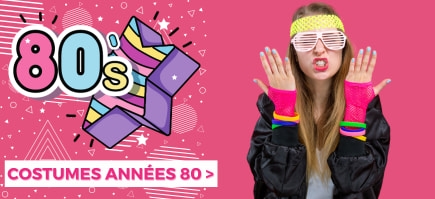 Déguisements adultes Années 80 : pop, fluo