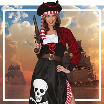 Déguisement adulte Pirate femme taille XL chez  à