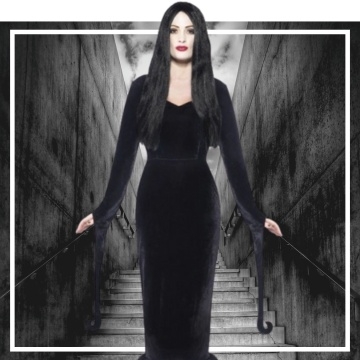 Costumes de Morticia Addams pour filles et femmes